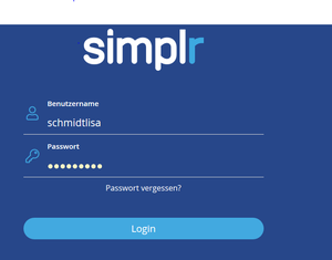 Anmeldung simplr für Kunden